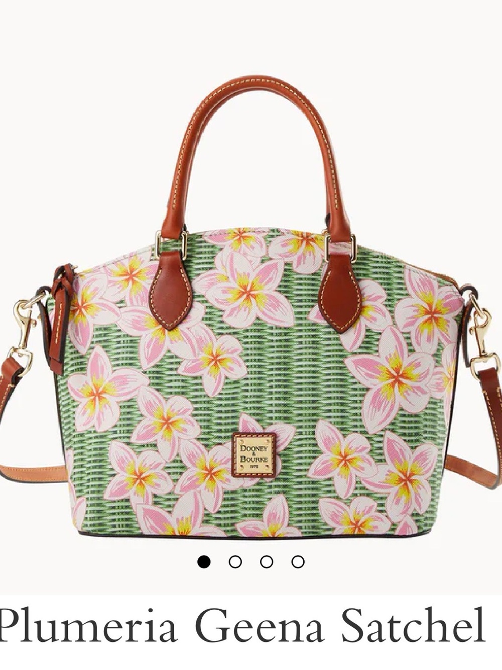 NWT $469 Dooney & Bourke Limited Plumeria Satchel  GORGEOUS Bag